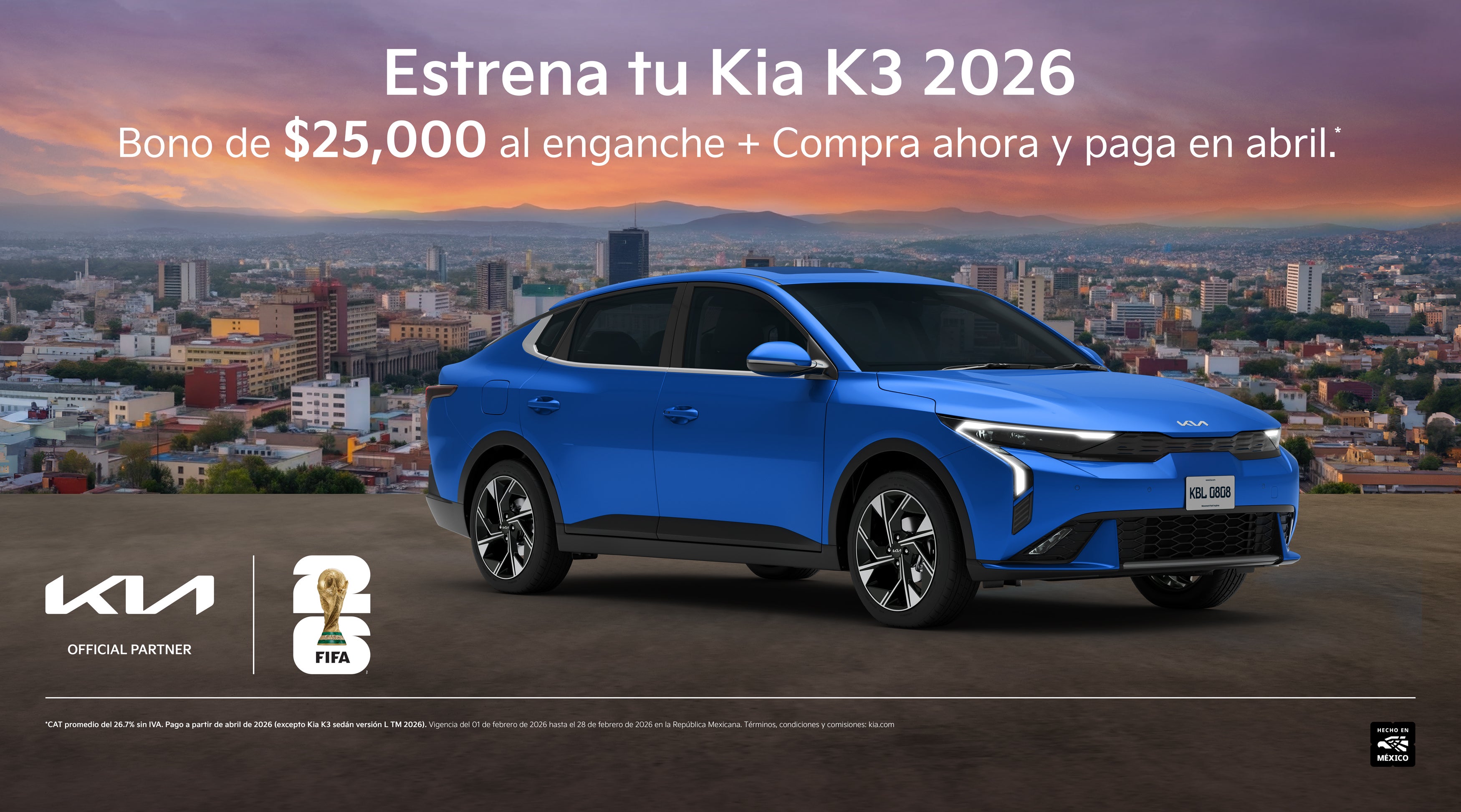 Estrena tu Kia K3 2026